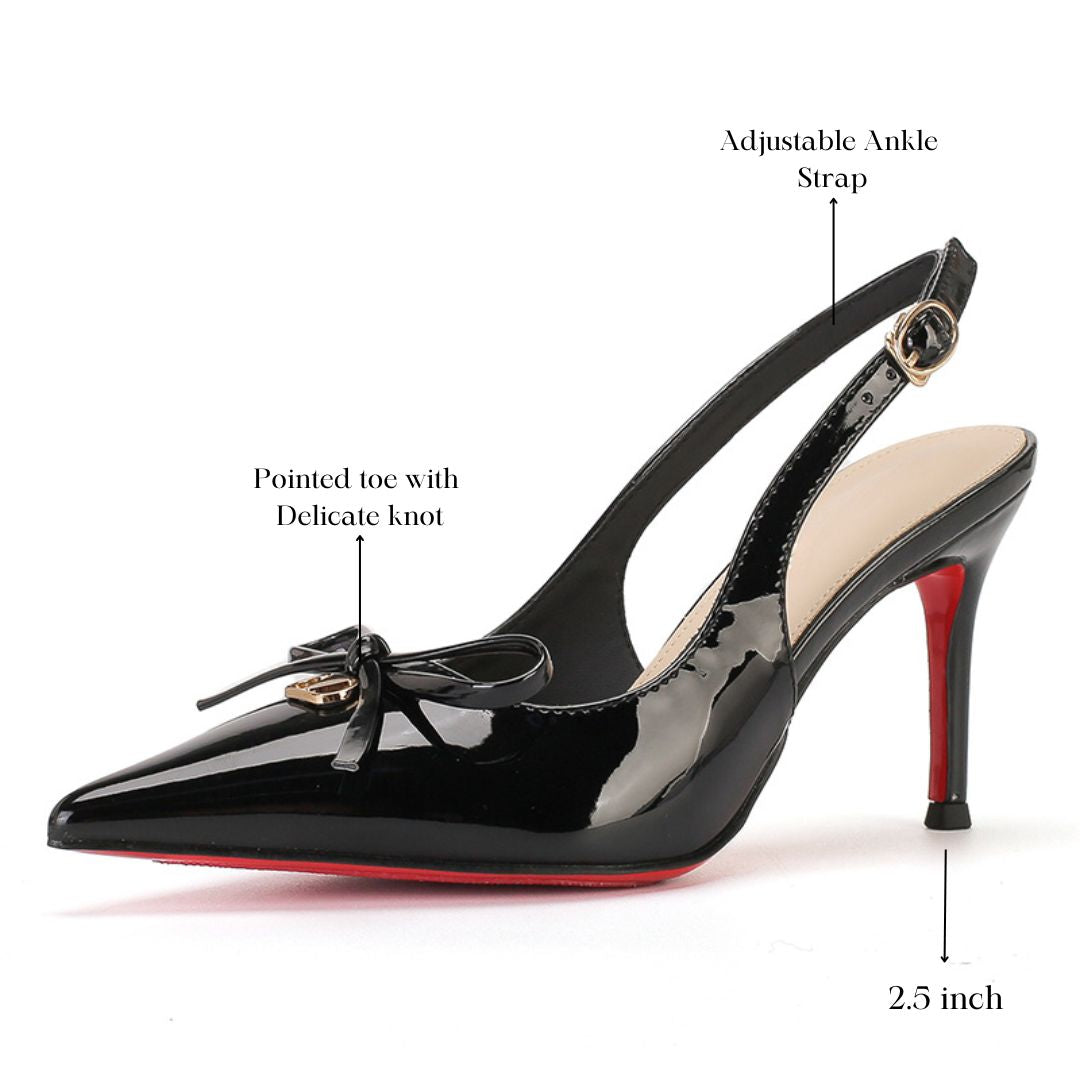 Glossed Edge (Black) — Party & Formal Heels | Ozzaro