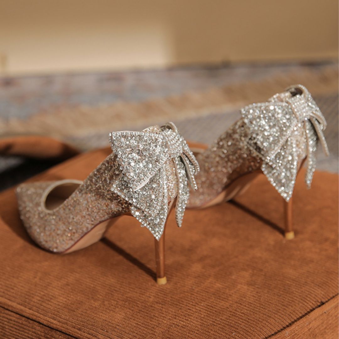 Sunheri Dulhan — Champagne Gold Bridal Heels | Ozzaro