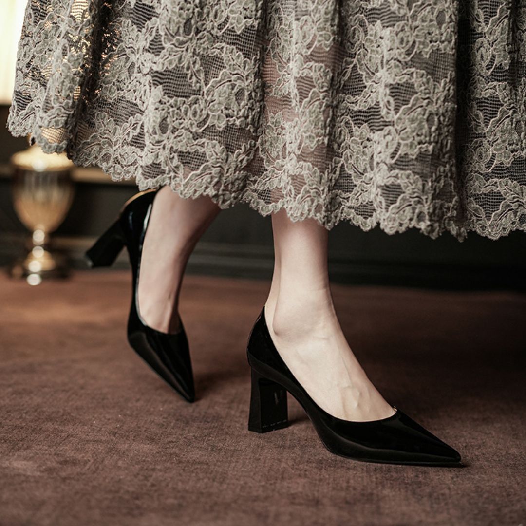 Madam — Black Office & Formal Heels | Ozzaro