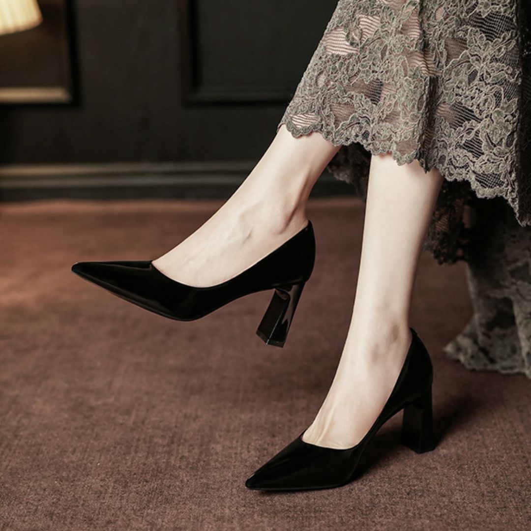 Madam — Black Office & Formal Heels | Ozzaro