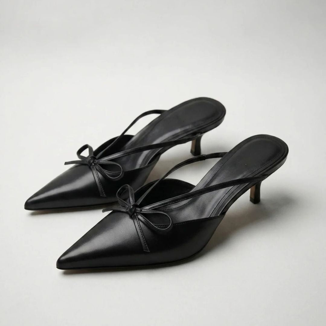 Ink Charm - Black Kitten Heel