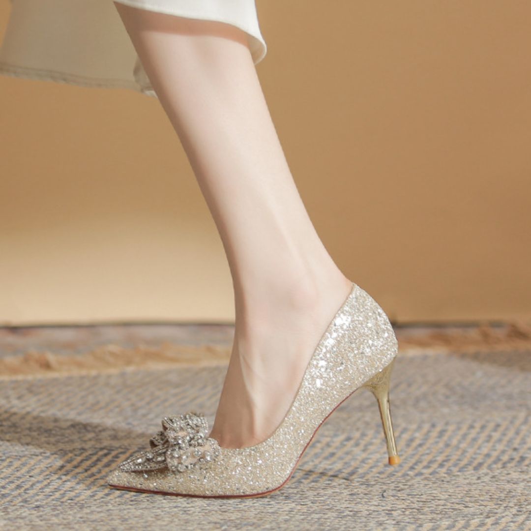 Silver Shimmer Bridal Heel