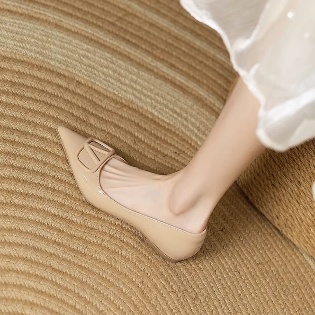 Nude Slip on Flats