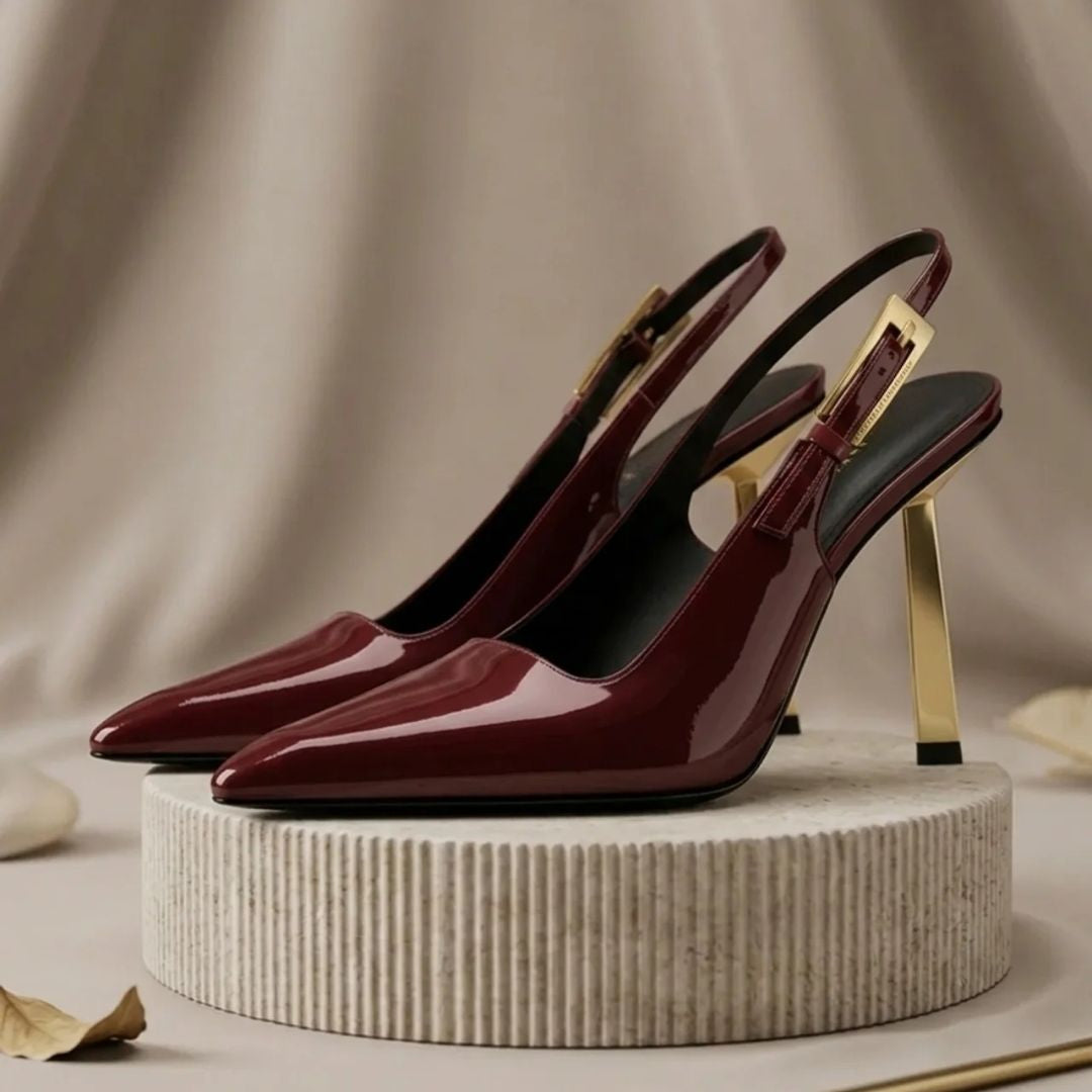CEO Edit — Deep Wine Corporate Power & Evening Heels | Ozzaro
