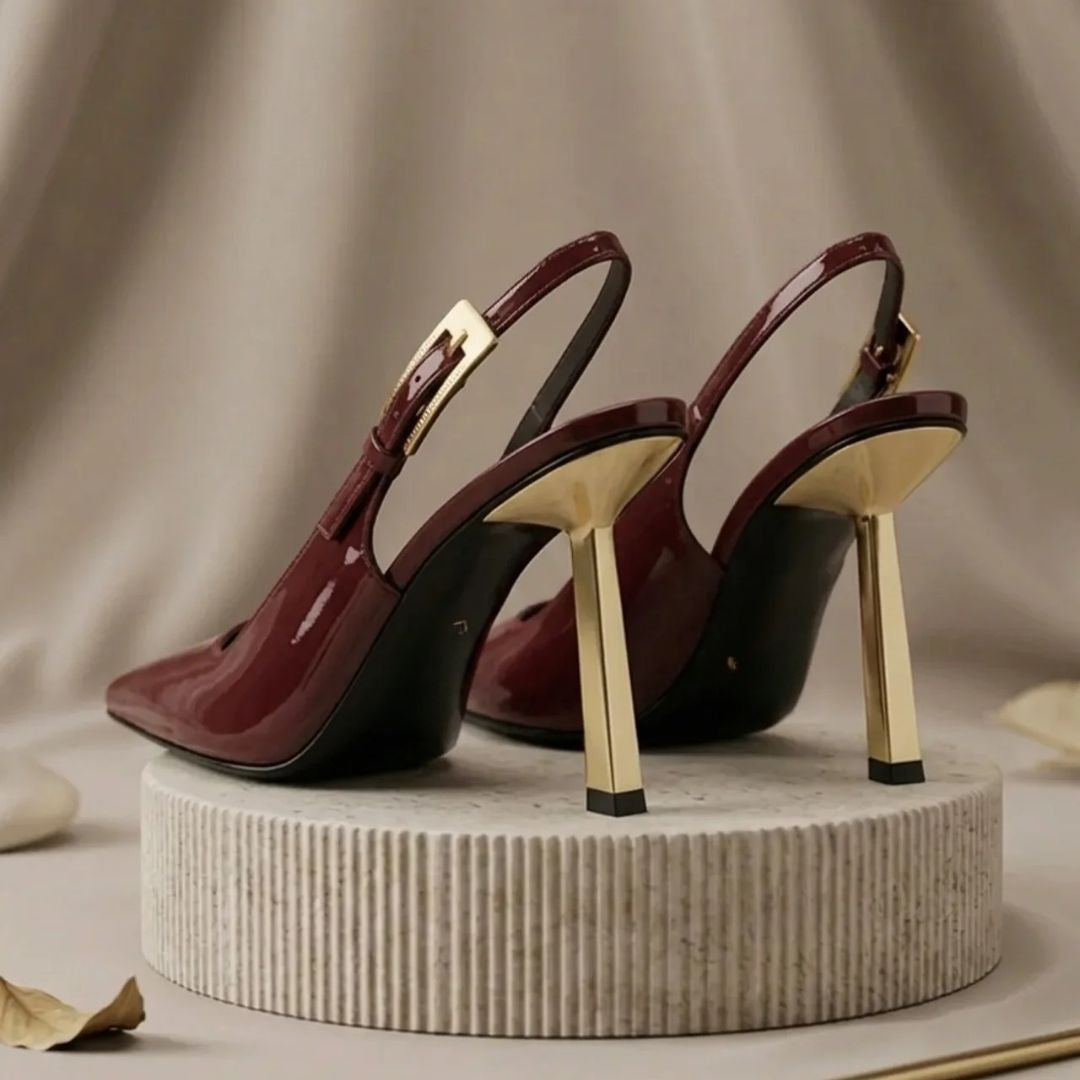 CEO Edit — Deep Wine Corporate Power & Evening Heels | Ozzaro