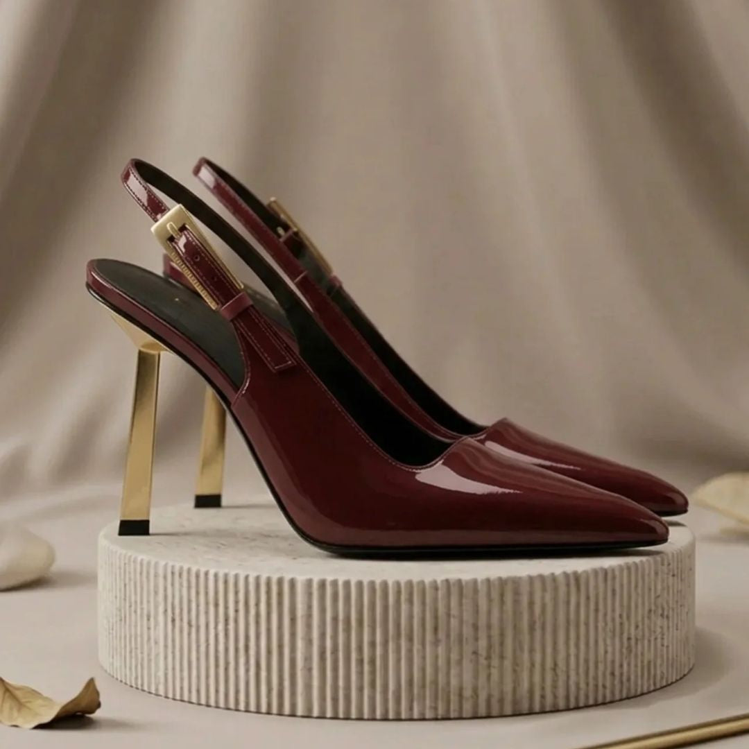 CEO Edit — Deep Wine Corporate Power & Evening Heels | Ozzaro