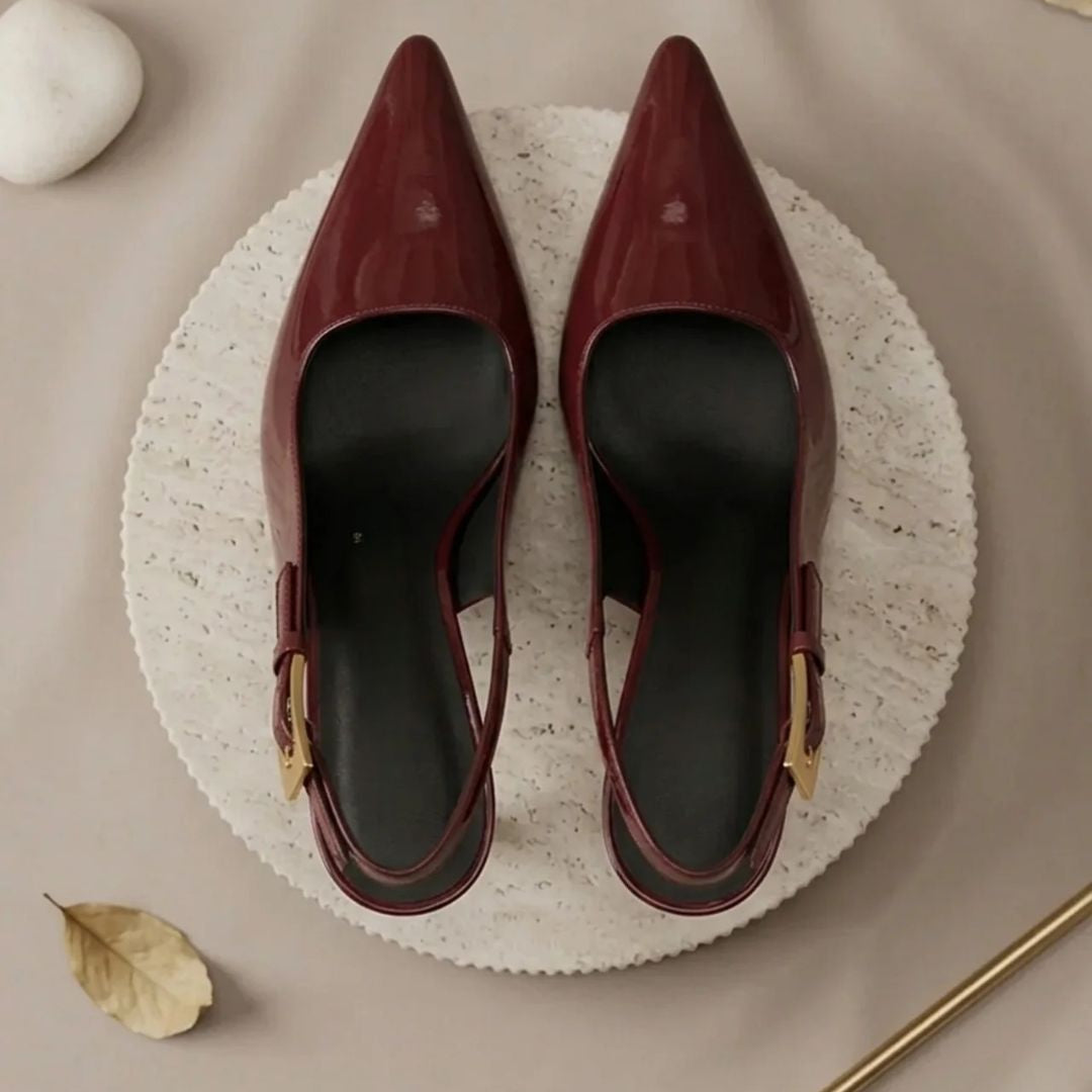 CEO Edit — Deep Wine Corporate Power & Evening Heels | Ozzaro