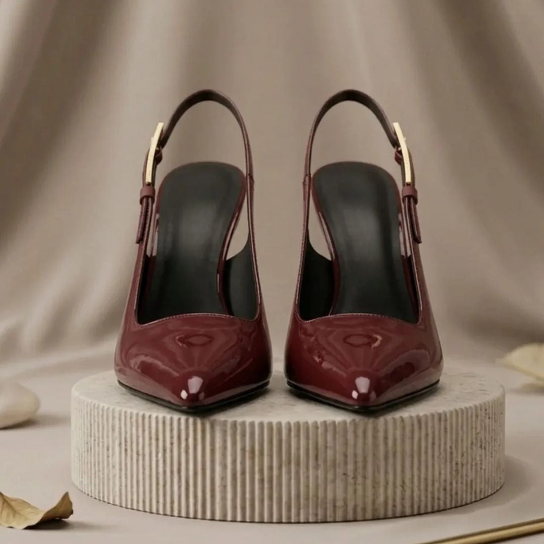 CEO Edit — Deep Wine Corporate Power & Evening Heels | Ozzaro