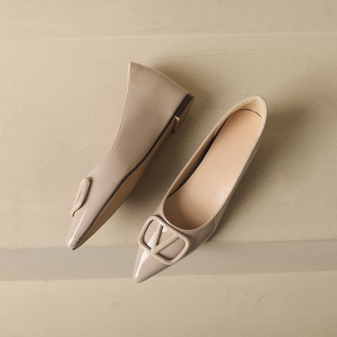 Nude Slip on Flats