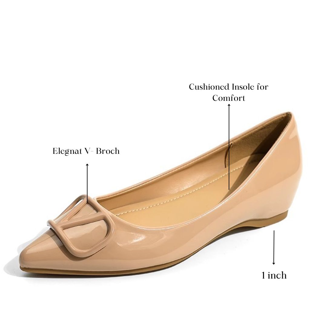 Nude Slip on Flats