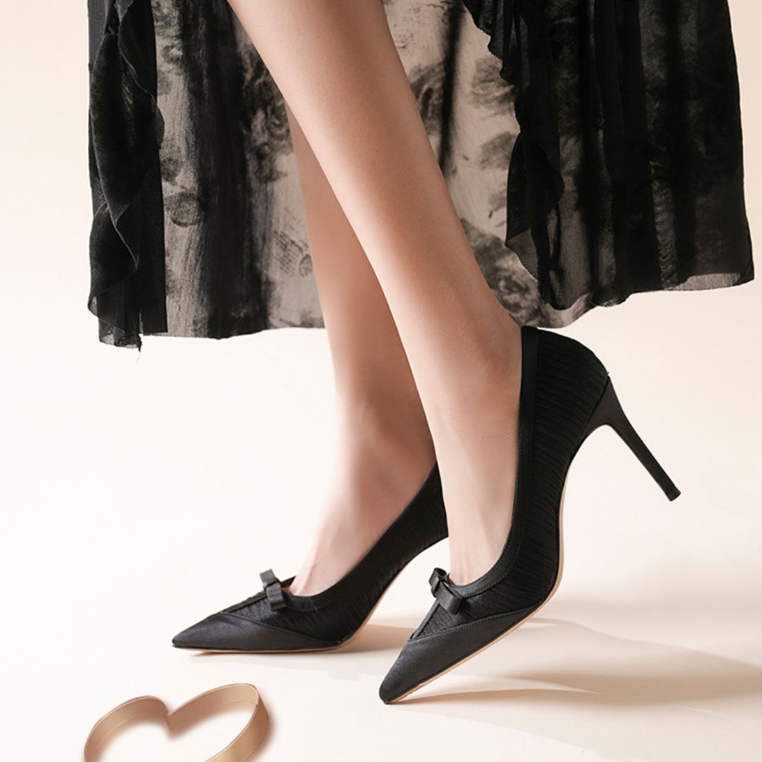 Evening Veil — Black Date Night & Evening Heels | Ozzaro
