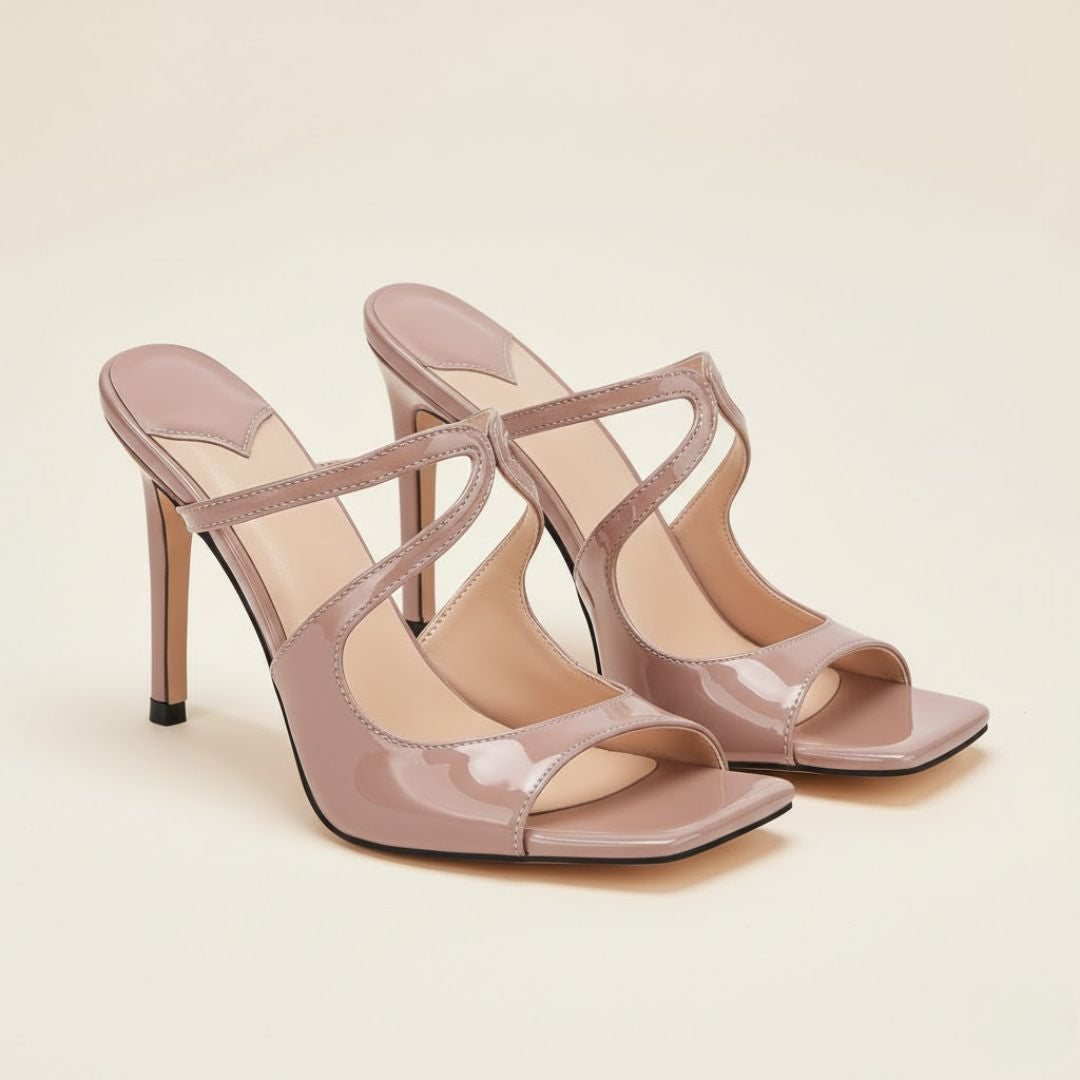 Nude high-Party heel with strappy design 