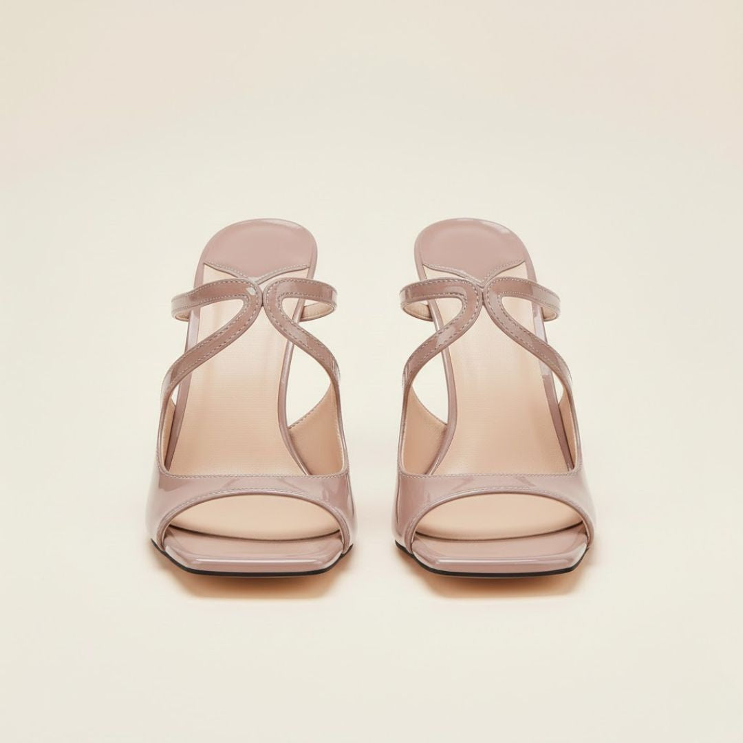 Nude high-Party heel with strappy design 