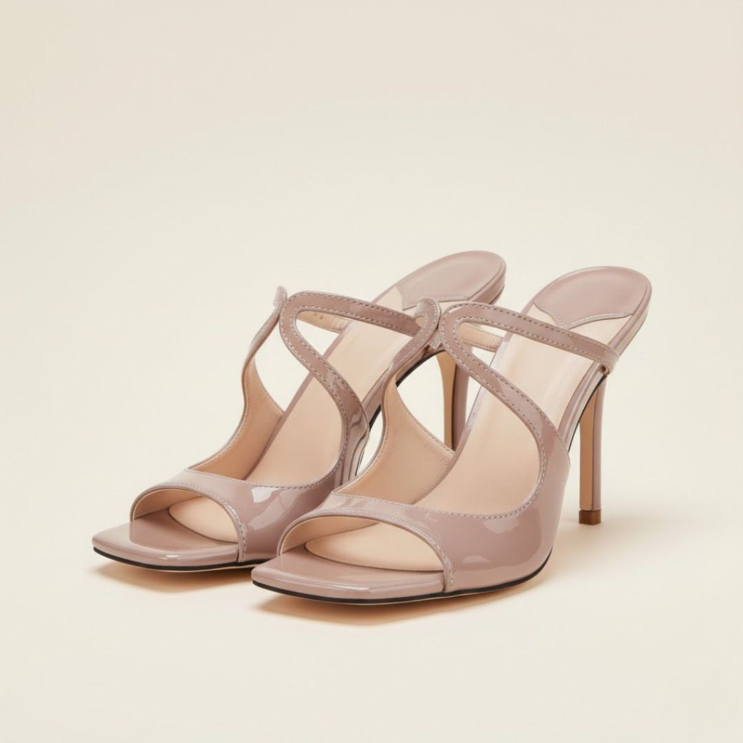 Nude high-Party heel with strappy design 