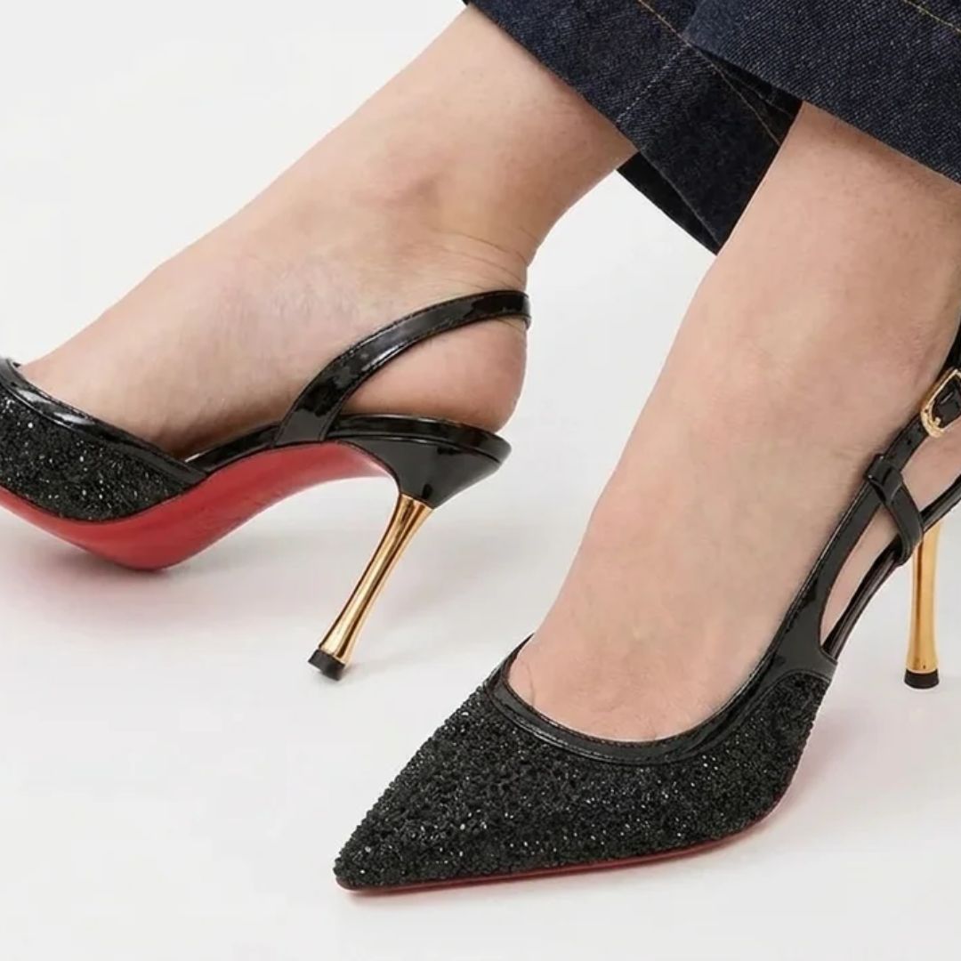 Gloss Code — Black Date Night & Evening Heels | Ozzaro