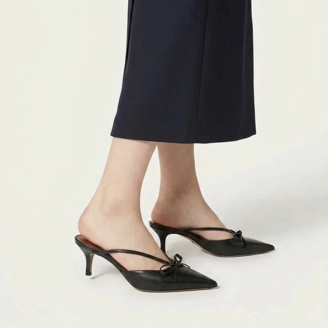 Ink Charm - Black Kitten Heel