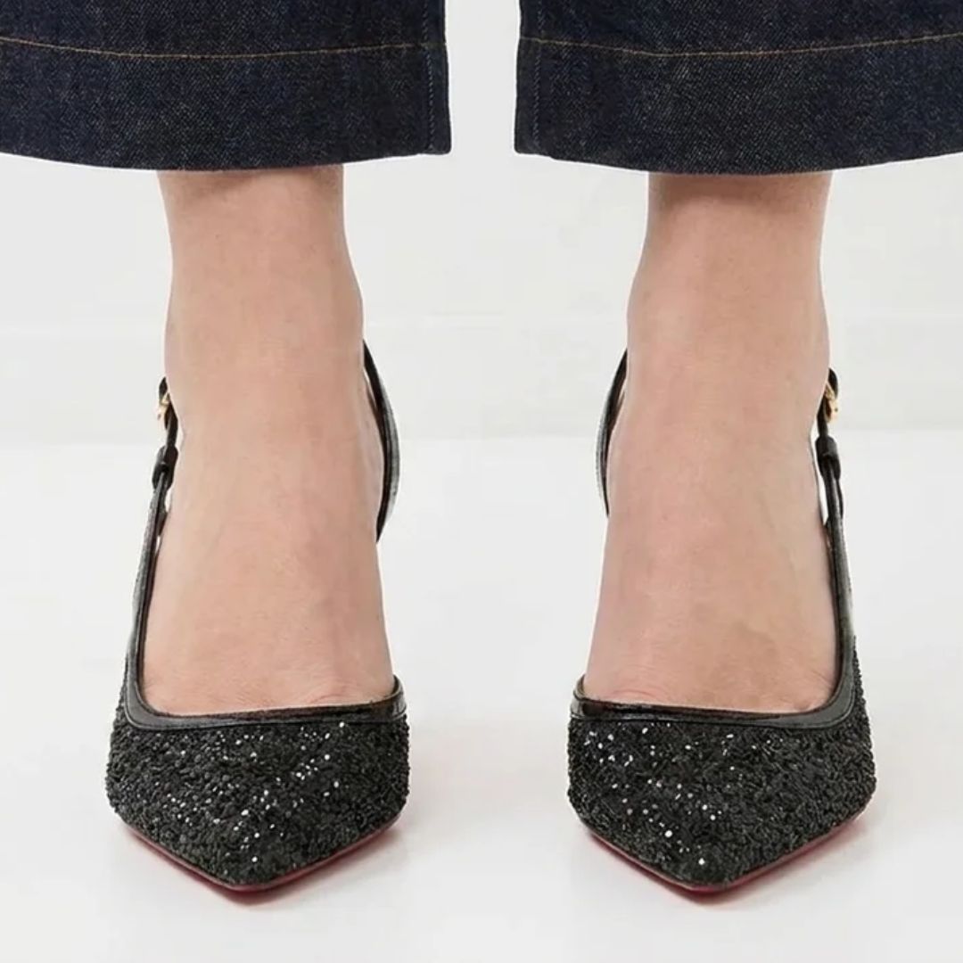 Gloss Code — Black Date Night & Evening Heels | Ozzaro