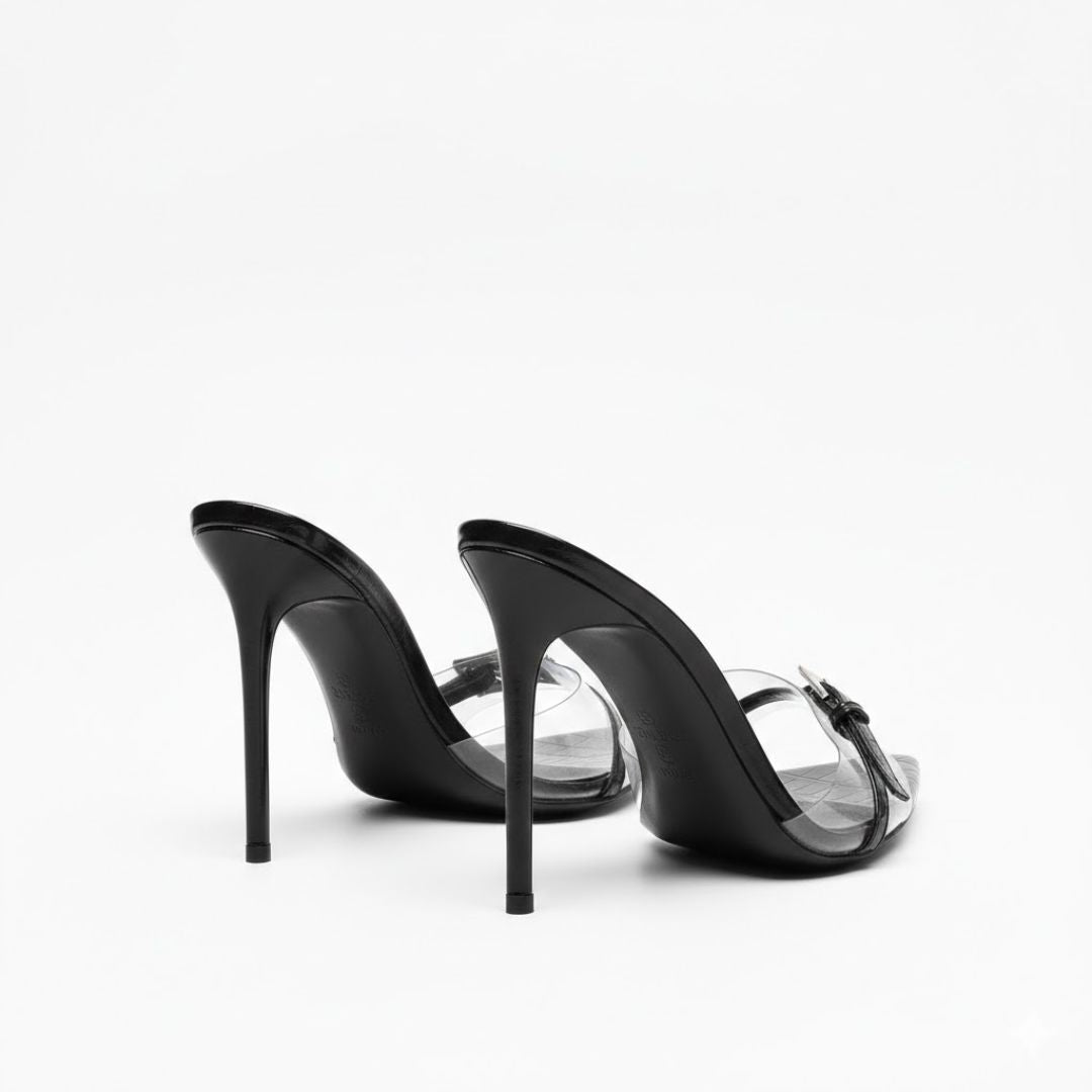 Black Party Heel with Transparent front 