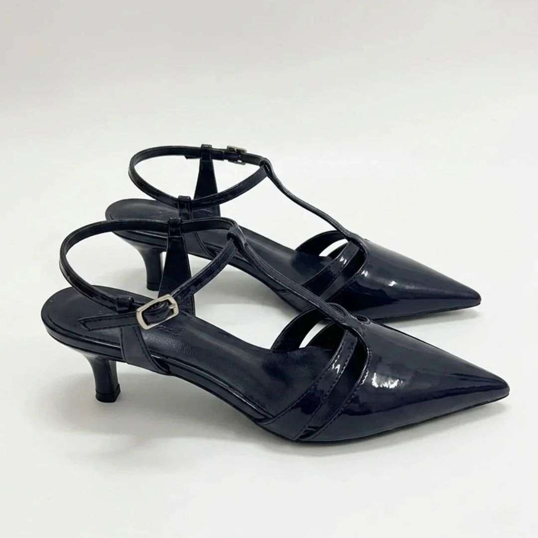 Mini Glam - Black Kitten Heel