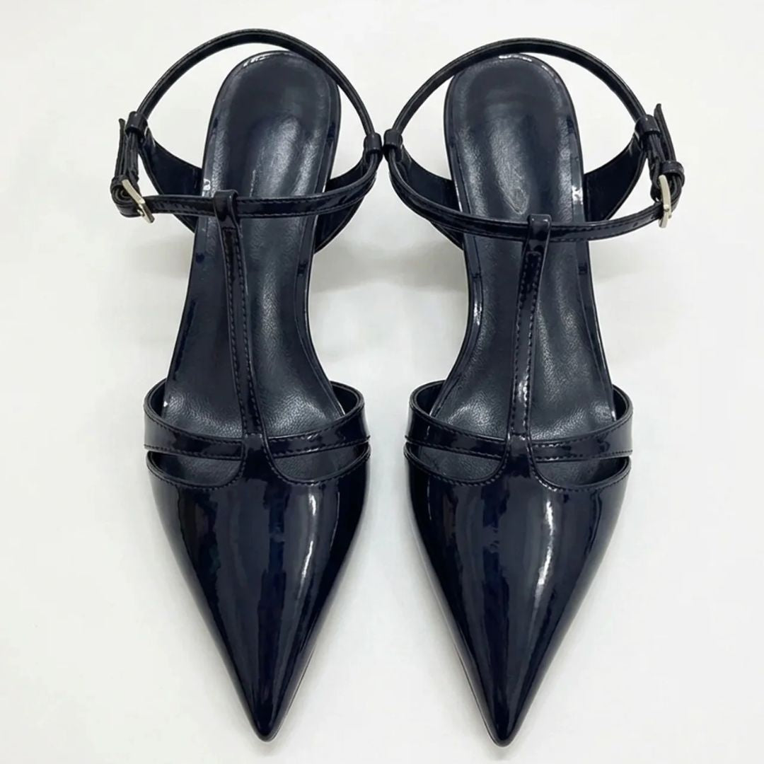 Mini Glam - Black Kitten Heel