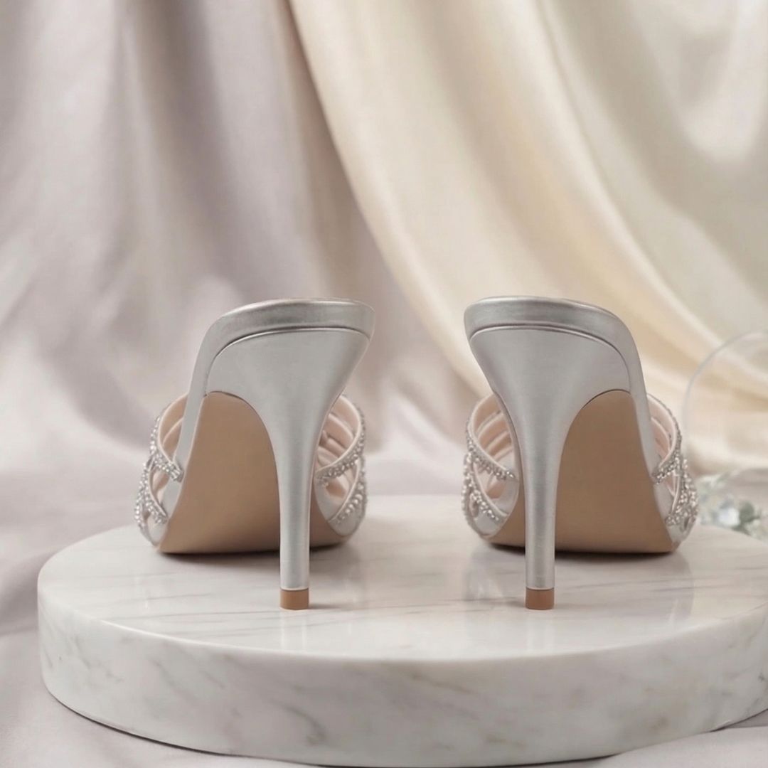 Metallic Muse - Metallic Silver party Heel