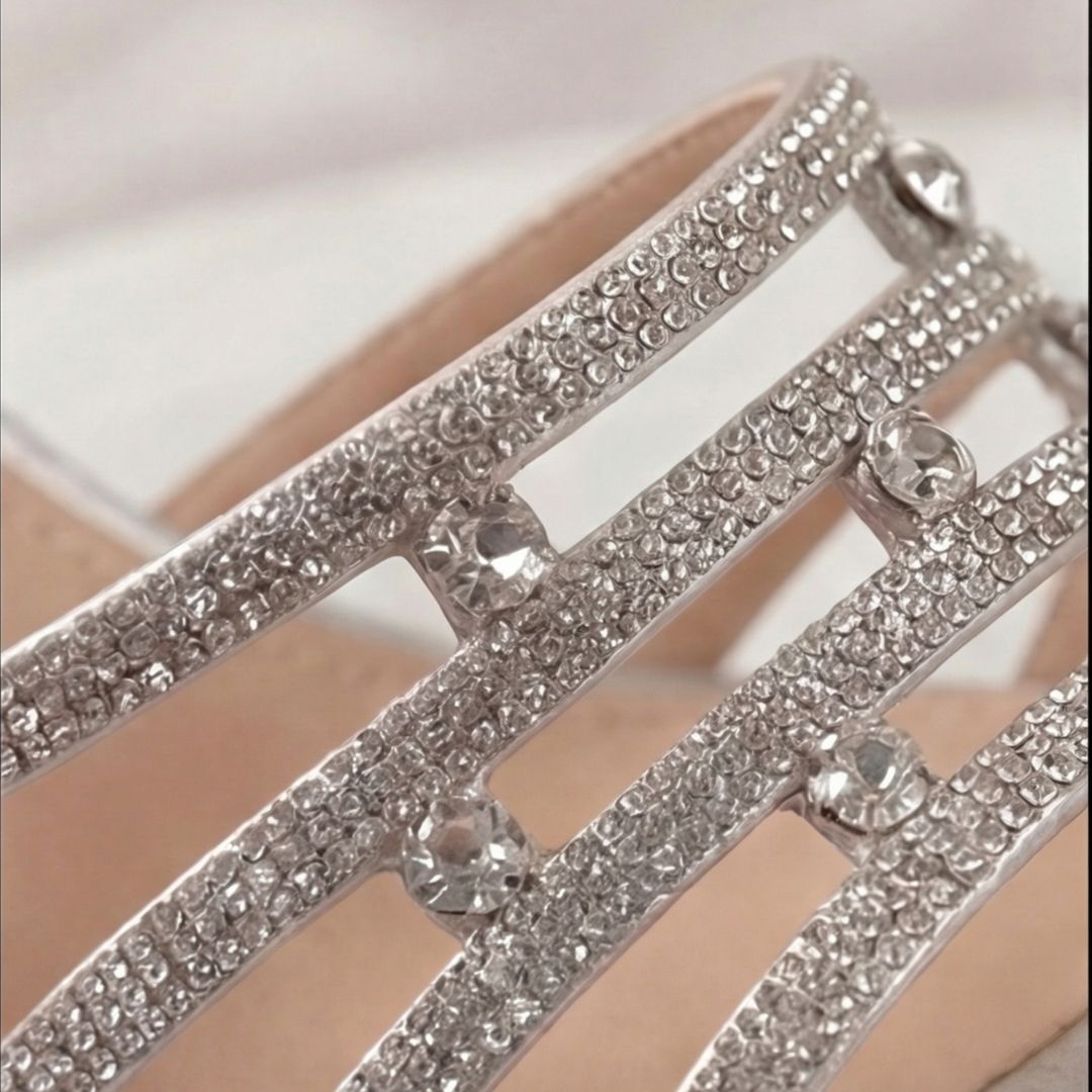 Metallic Muse - Metallic Silver party Heel