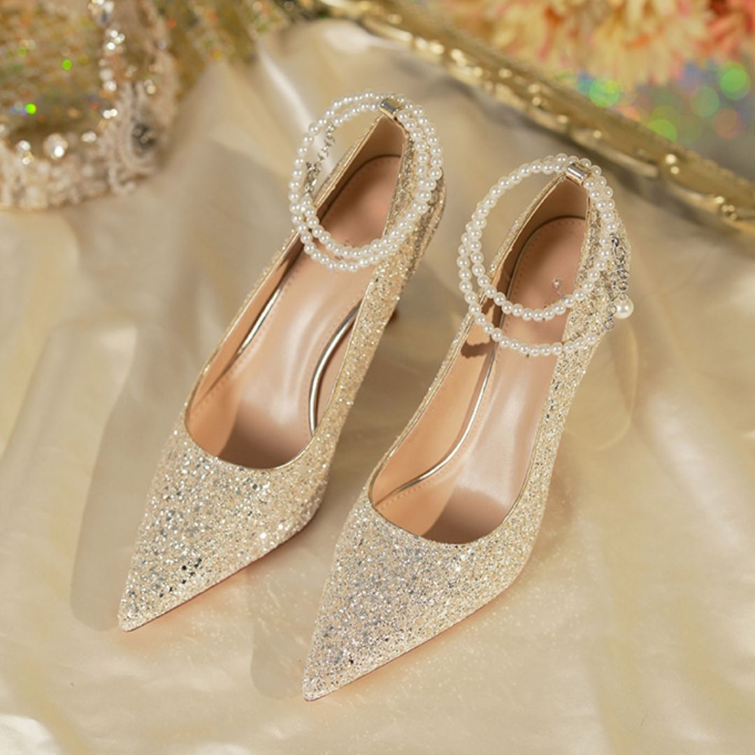 Riwaaz - Shimmer Bridal Heel | Ozzaro