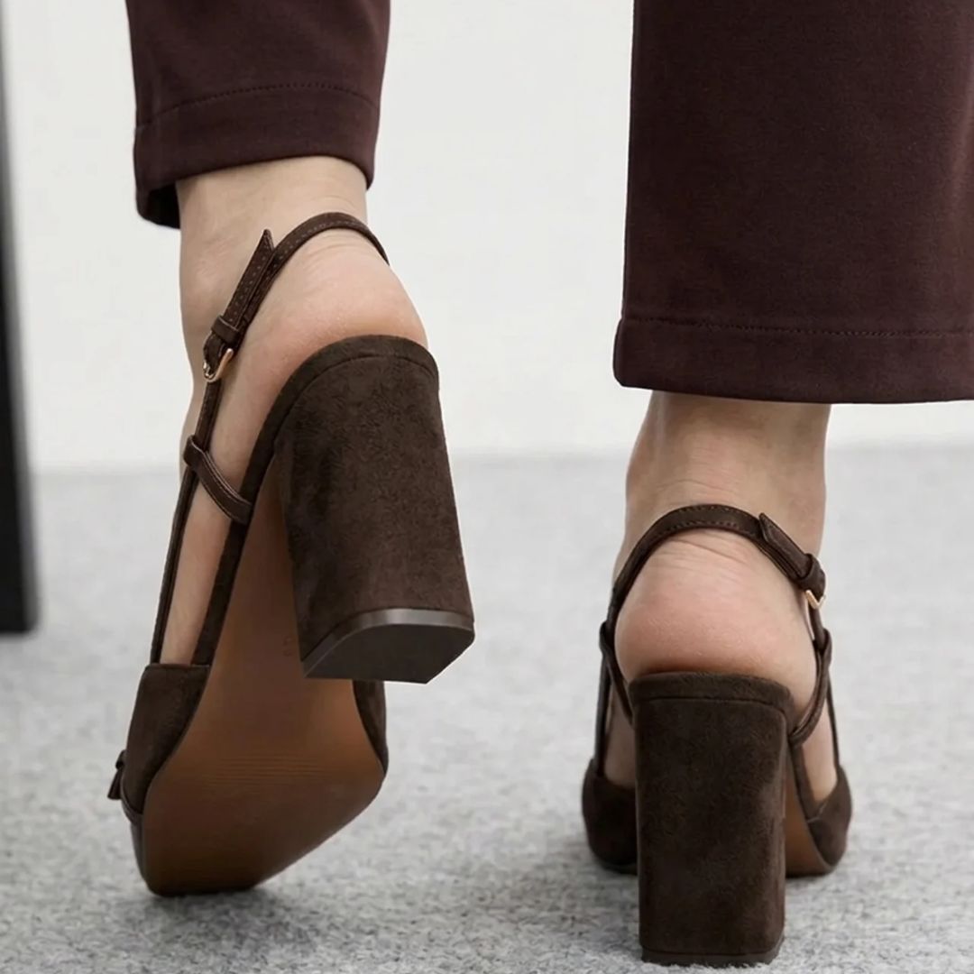 Expresso - Choclate Brown Block Heel