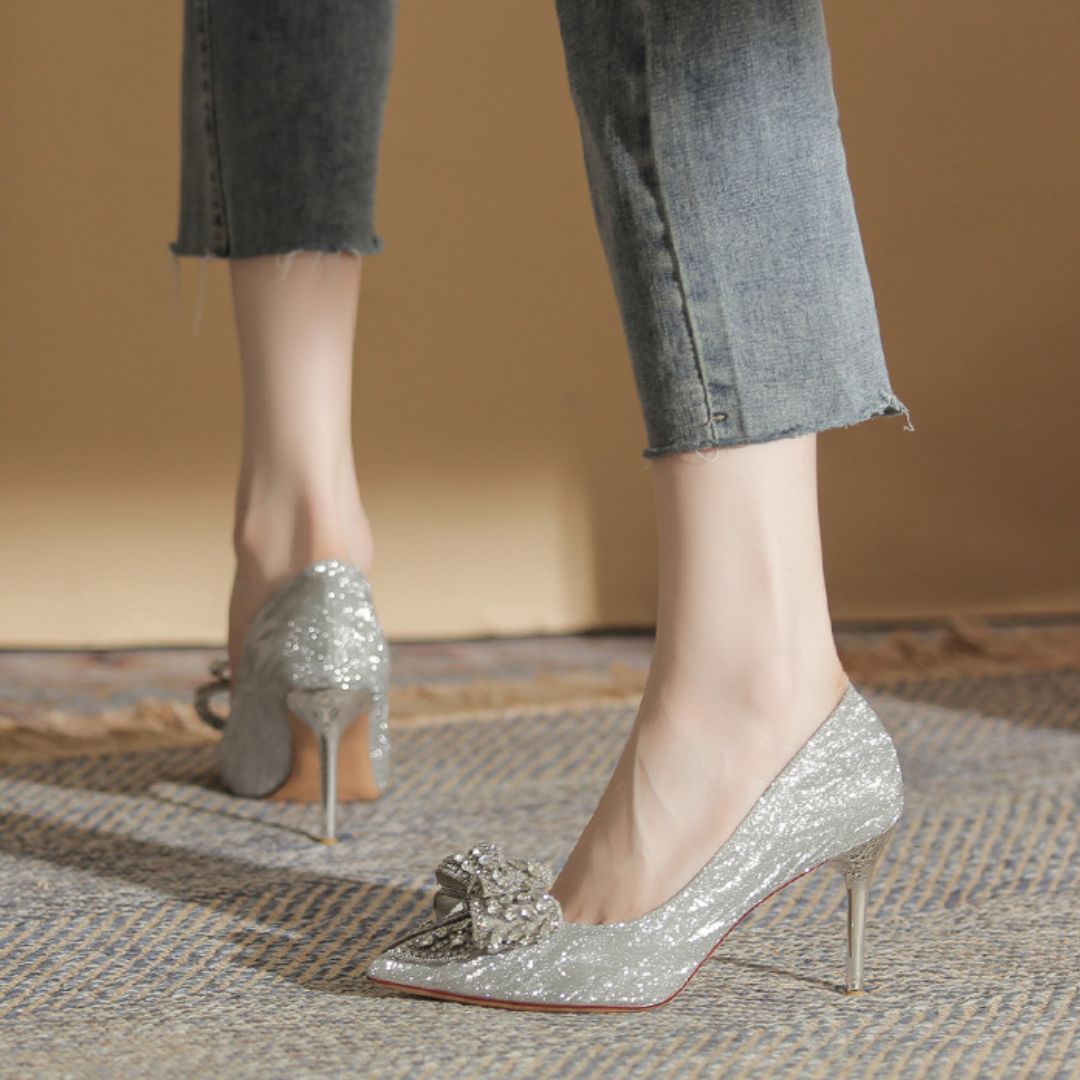 Shehzadi — Silver Bridal & Wedding Heels | Ozzaro