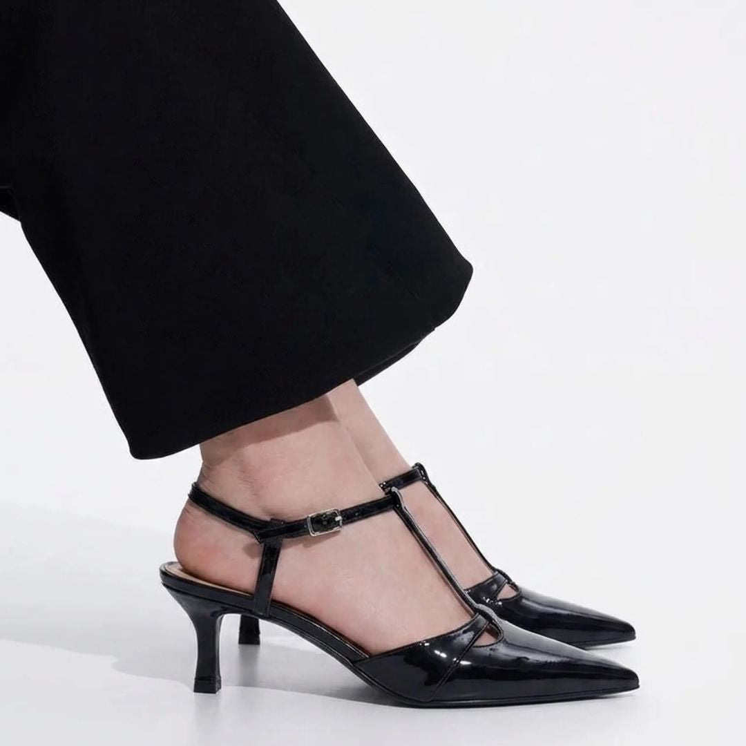 Mini Glam - Black Kitten Heel