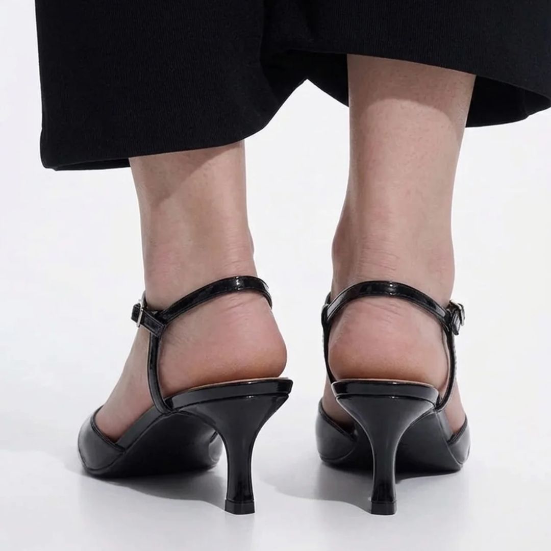Mini Glam - Black Kitten Heel