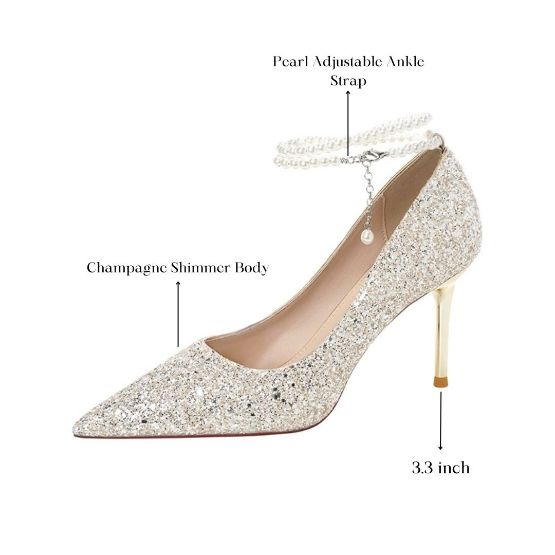 Riwaaz - Shimmer Bridal Heel | Ozzaro