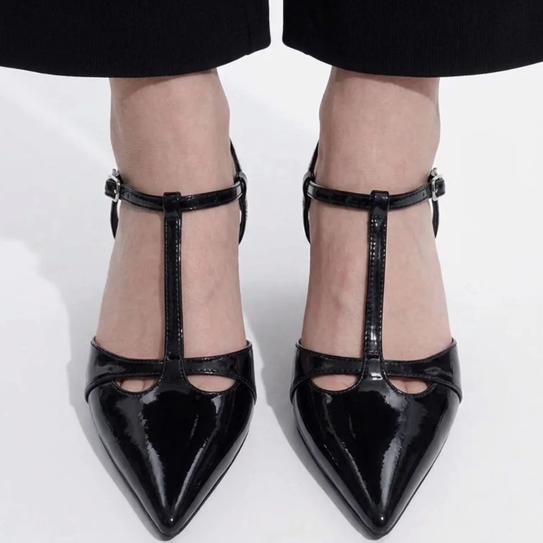 Mini Glam - Black Kitten Heel