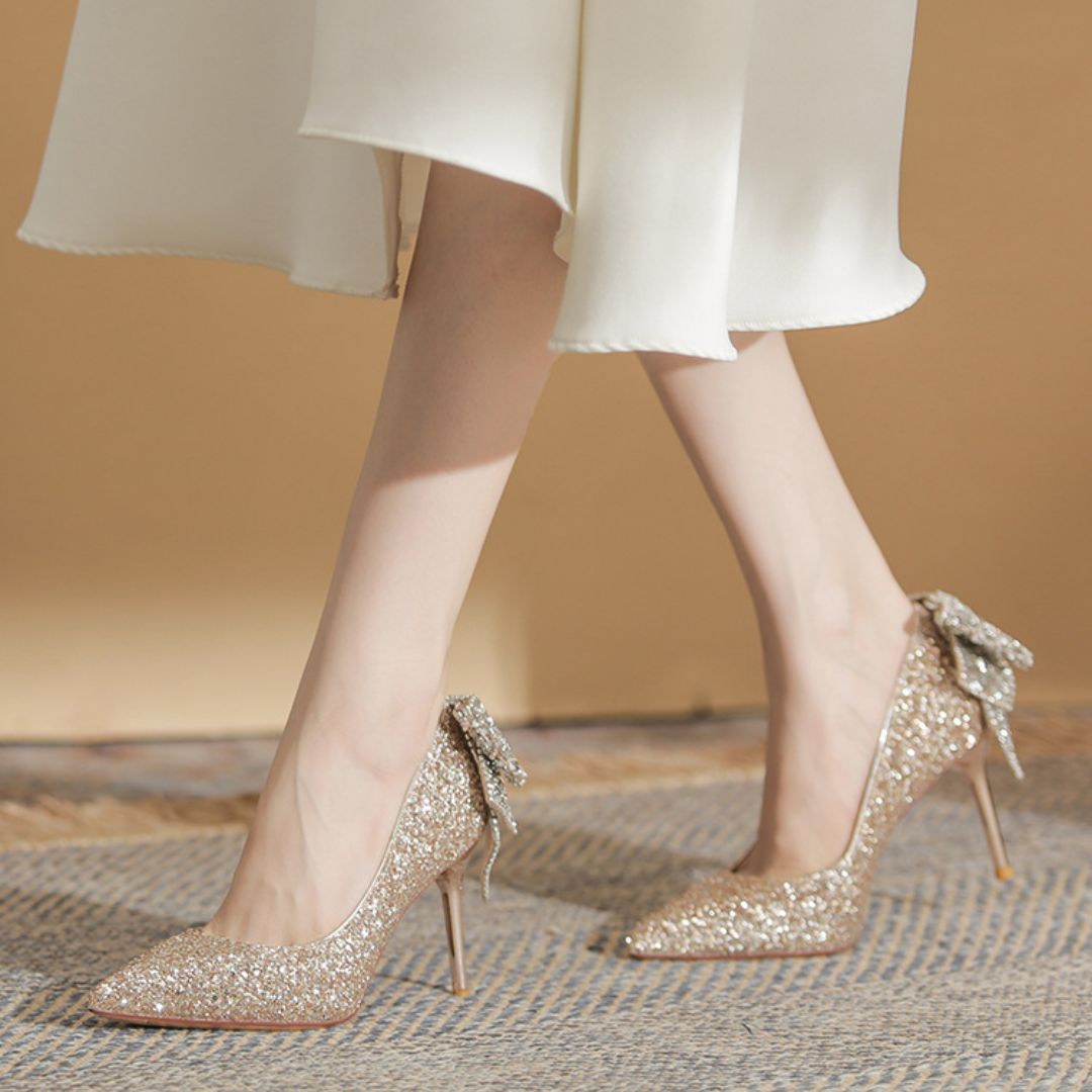 Anmol (Champagne) — Bridal & Festive Heels | Ozzaro