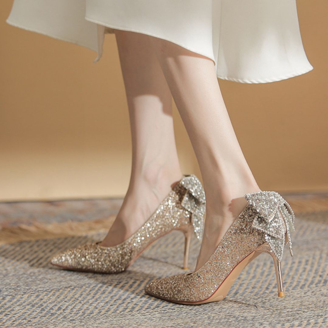 Anmol (Champagne) — Bridal & Festive Heels | Ozzaro