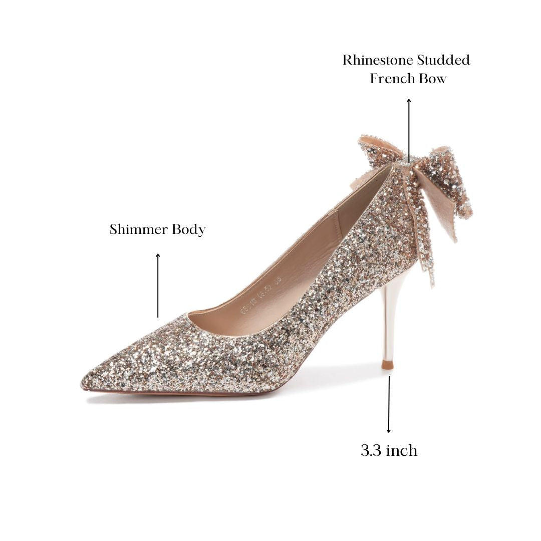 Anmol (Champagne) — Bridal & Festive Heels | Ozzaro