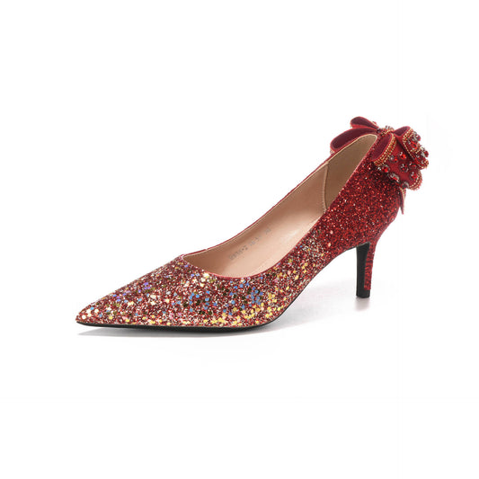 Glimmer Goddess Stilettos (Red)