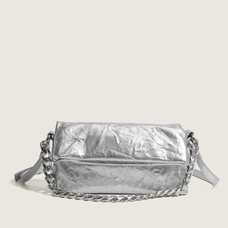 Silver Crush Texture Bag