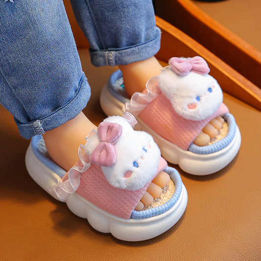 Linen Rabbit Slippers