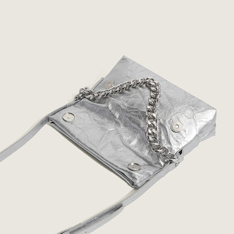 Silver Crush Texture Bag