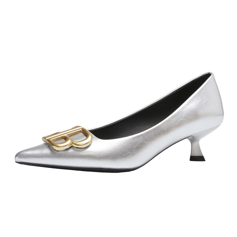 Managerial Marvel Heels (Silver)