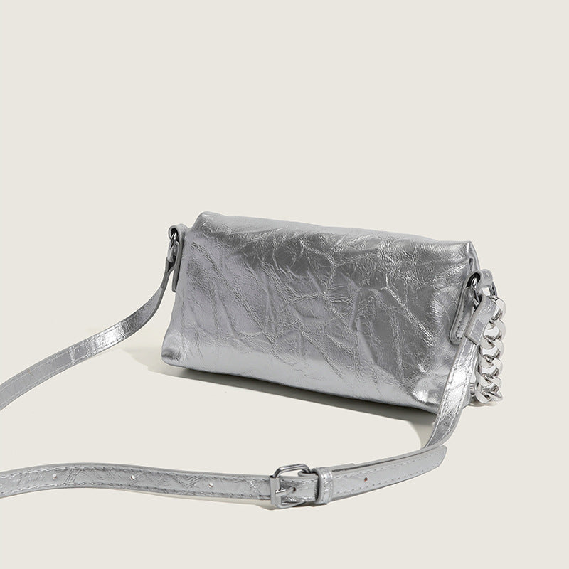 Silver Crush Texture Bag