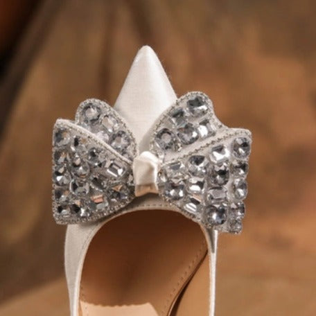 Bow Rhinestone Heel