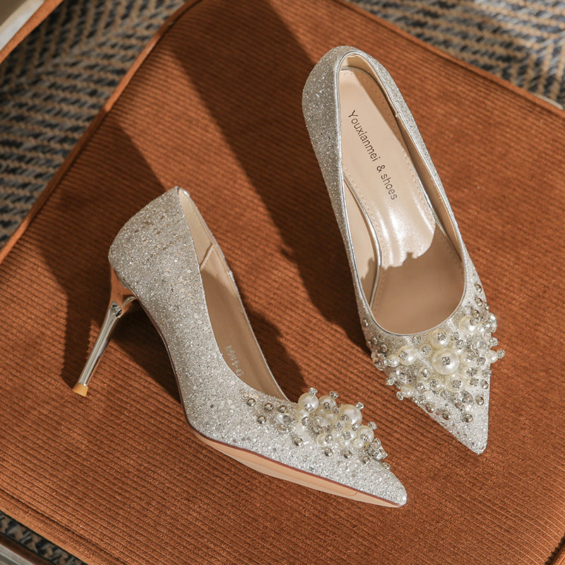 Pearl and Rhinestone Heels