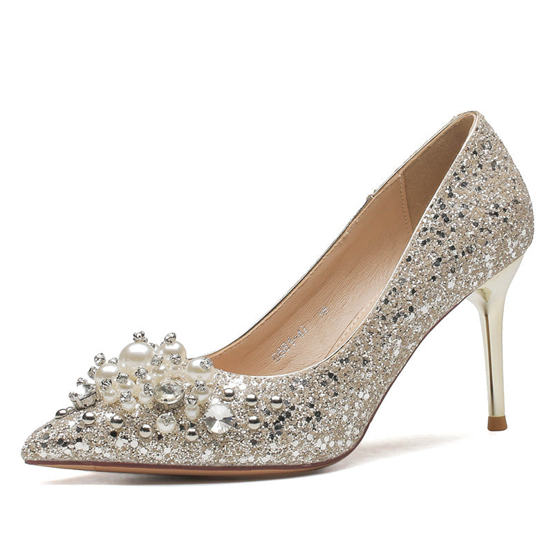 Pearl and Rhinestone Heels