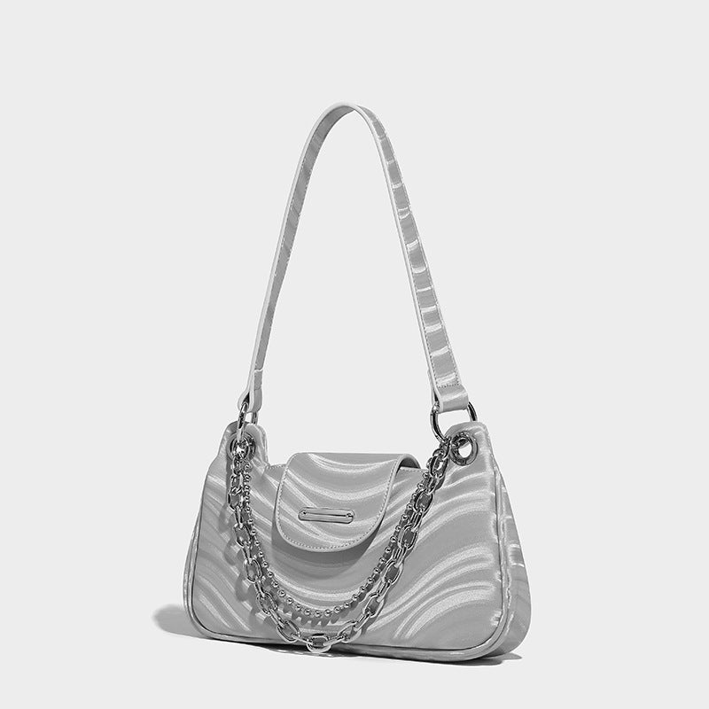 Silver Chain Punk Style Bag