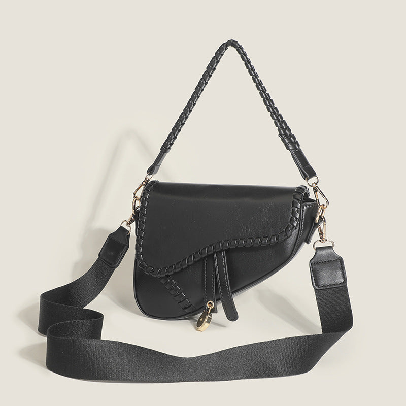 Retro Woven Saddle Bag