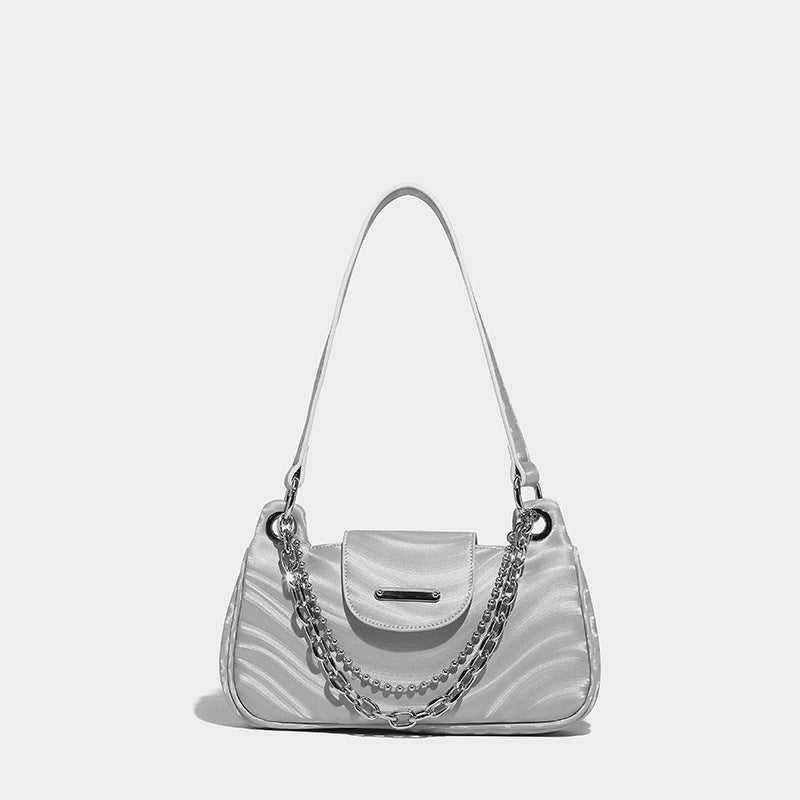 Silver Chain Punk Style Bag