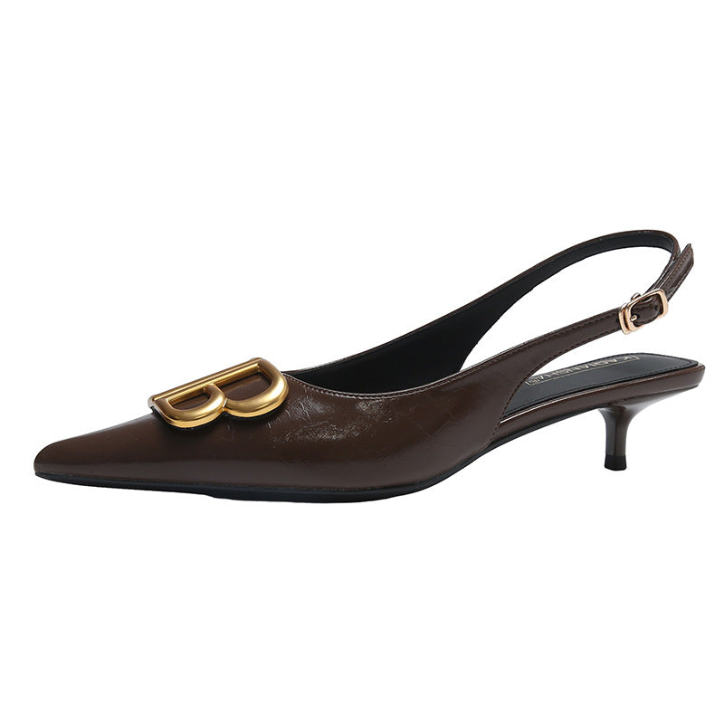 Boardroom Basics Kitten Heels (Brown)