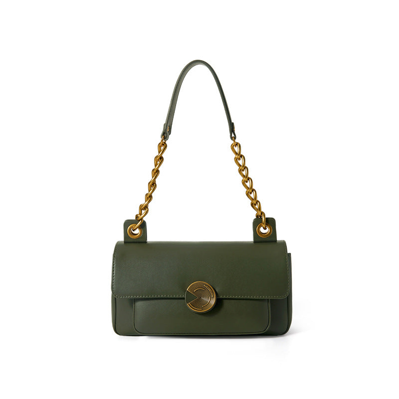 Chain underarm baguette shoulder bag